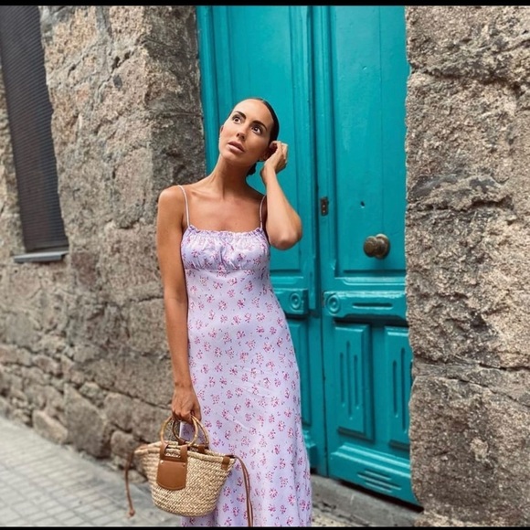 ZARA FLORAL PRINT SATIN EFFECT DRESS
LIGHT MAUVE - Picture 2 of 11